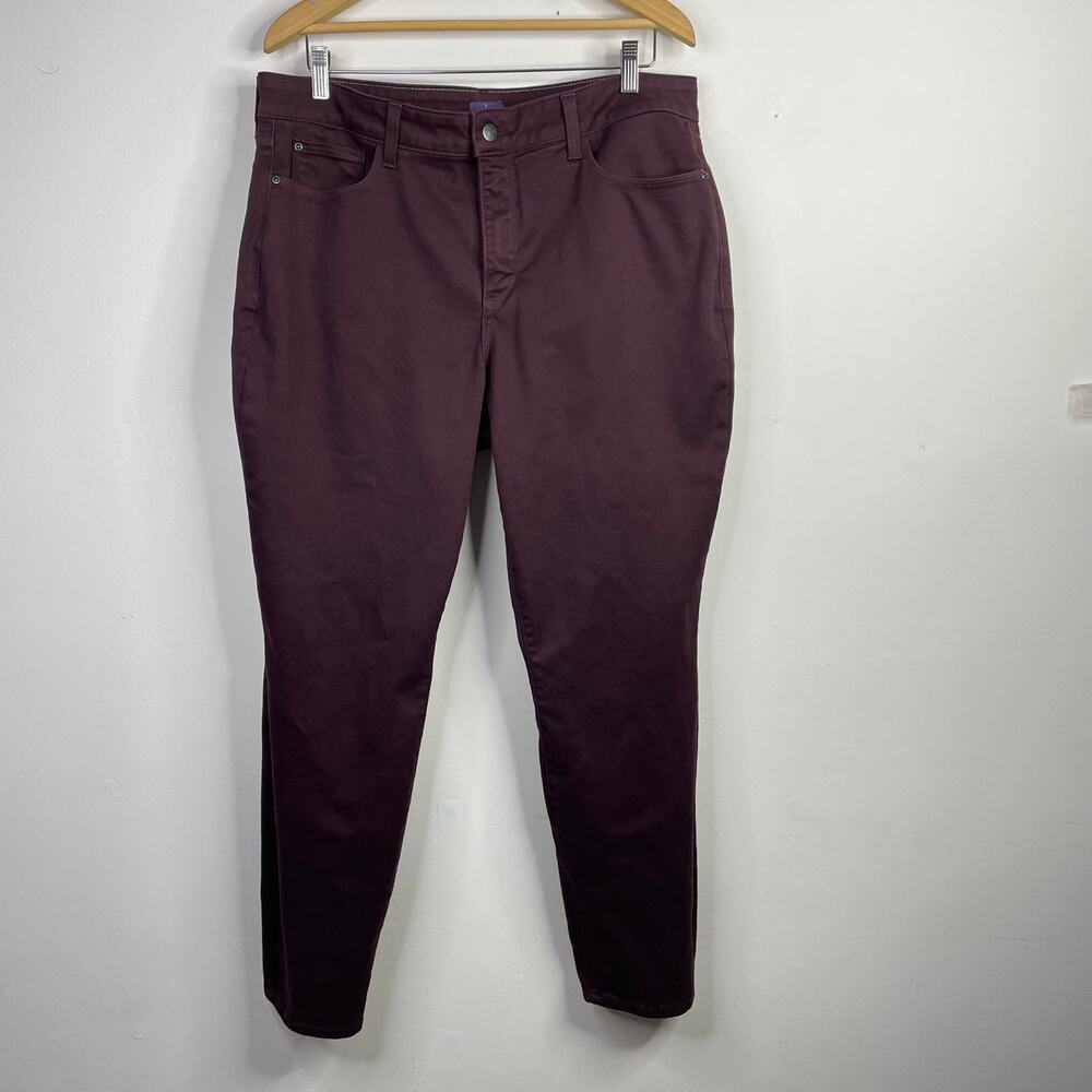 NYDJ Not Your Daughters Jeans Alina Burgundy Leggings Pants Skinny Plus 16W 16